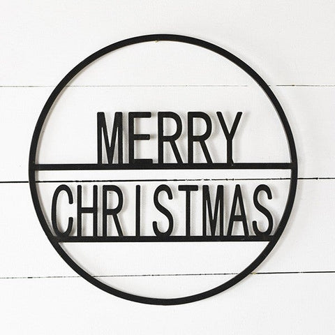 Merry Christmas Round Sign
