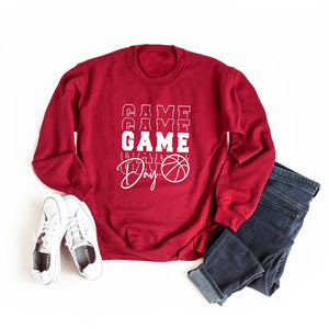 Game Day Stacked Basketball | Sweatshirt | Sports