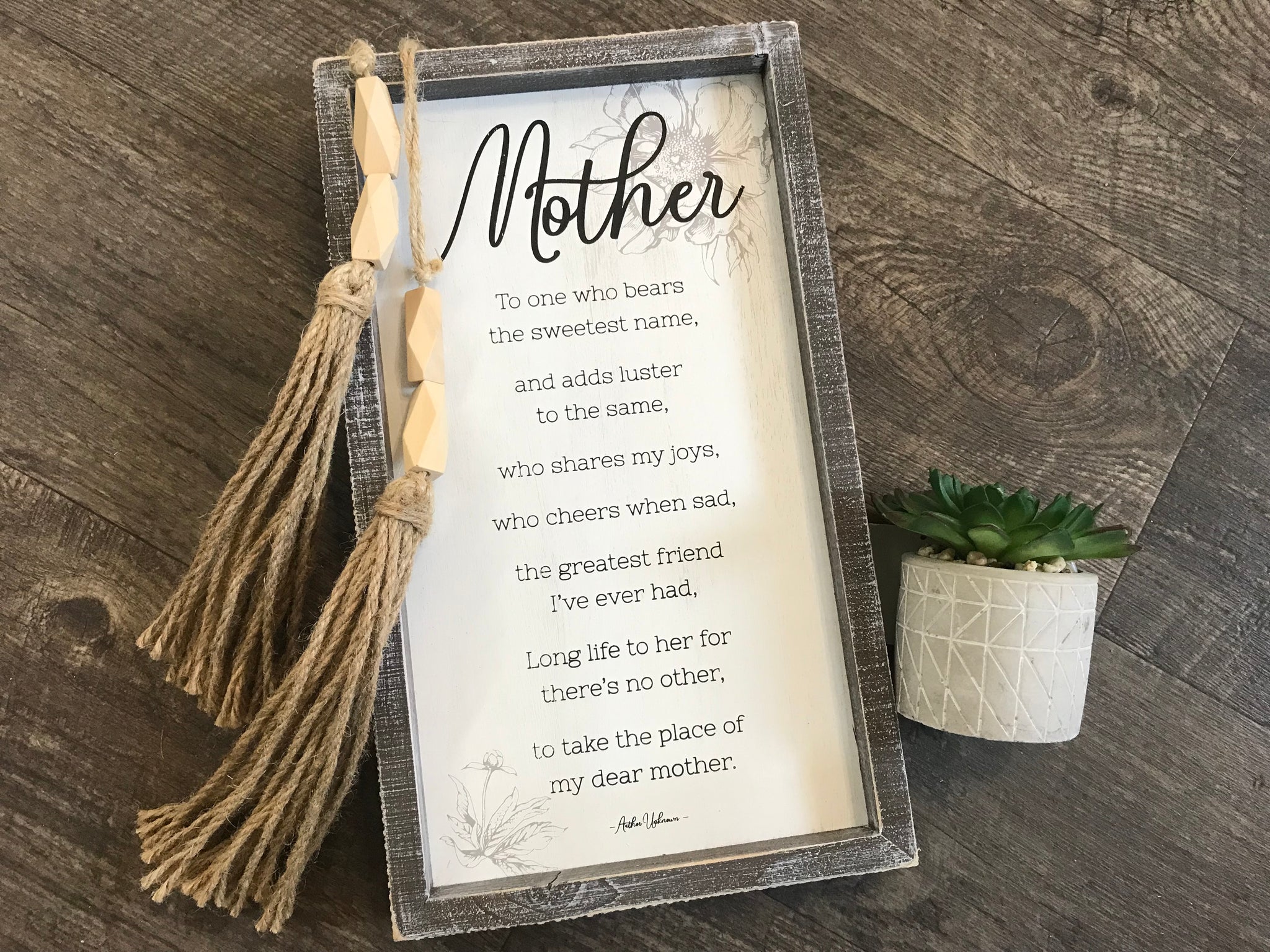 Mother’s Day Bundle - Mother’s Poem Sign