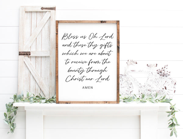 Bless Us Oh Lord Meal Prayer Printable Art