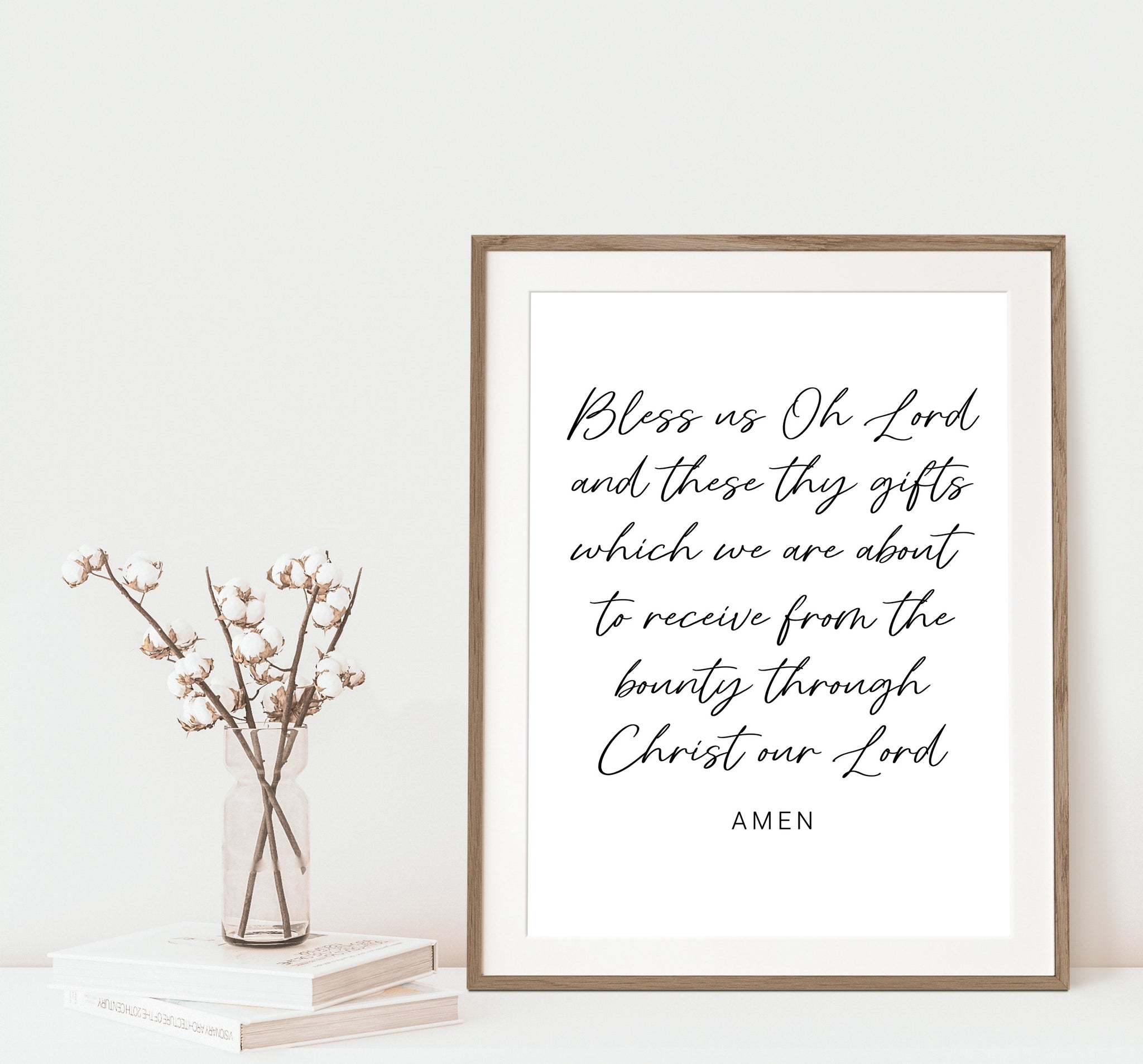 Bless Us Oh Lord Meal Prayer Printable Art