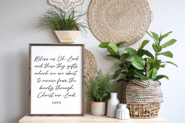 Bless Us Oh Lord Prayer Sign