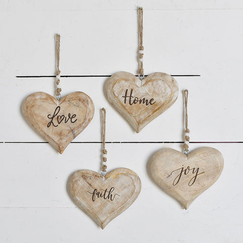 Wood Heart Hangers
