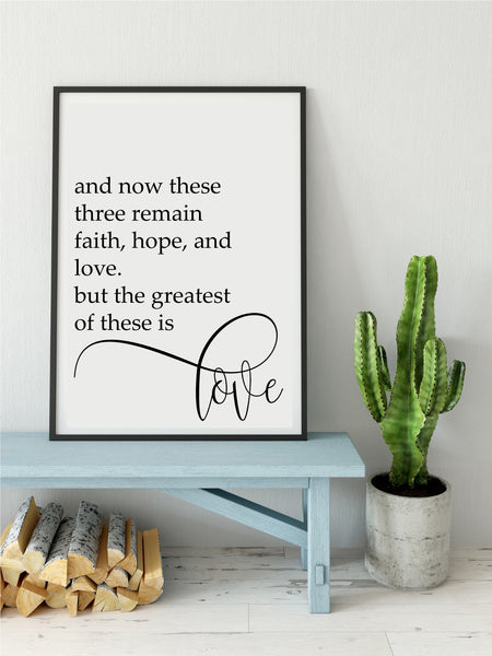 The Greatest of these is Love Wood Sign