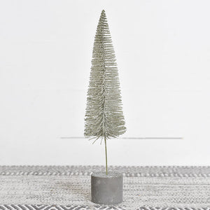 14" Grey Olive Metal Tree