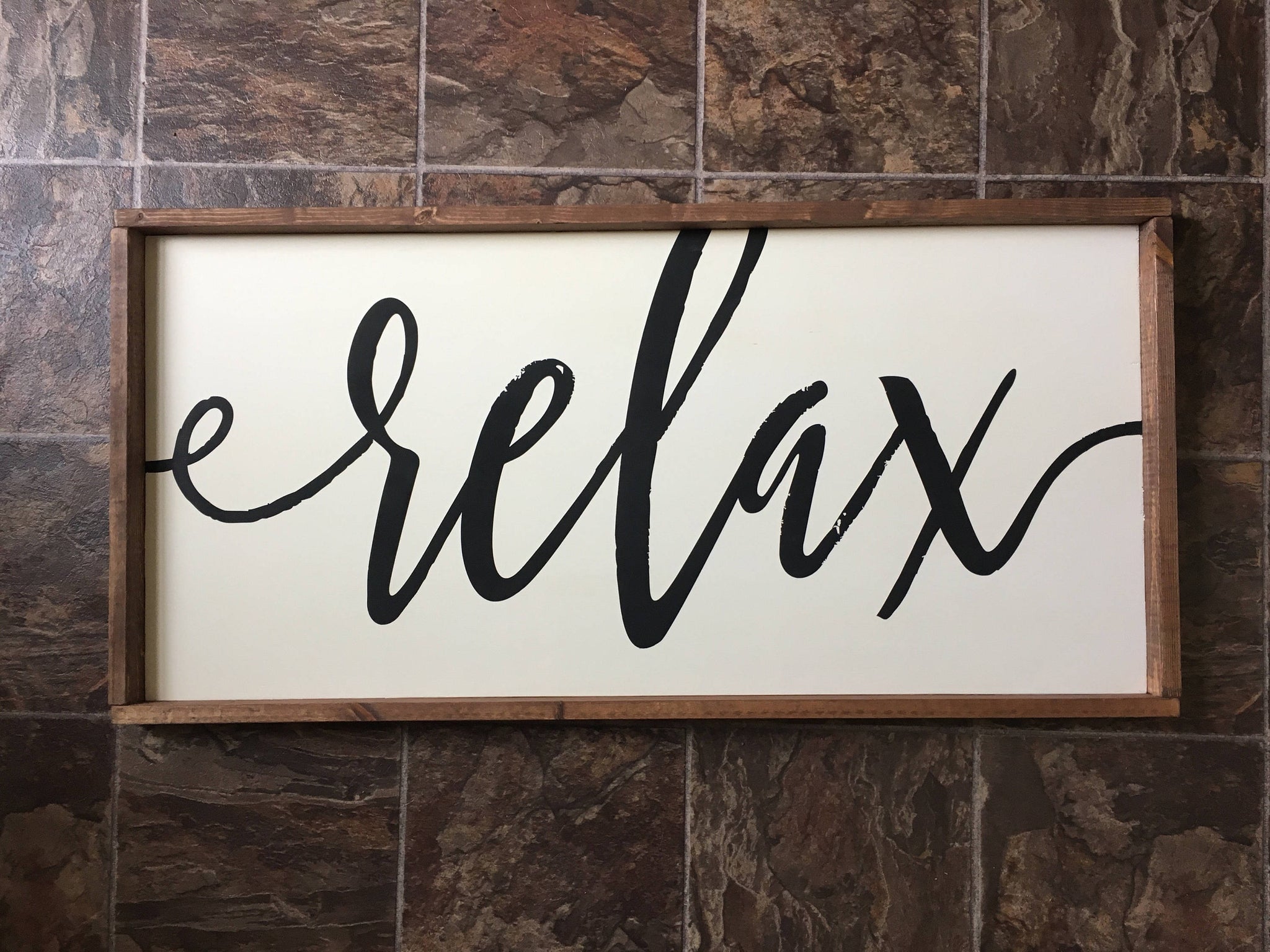 Relax Wood Sign - Farmhouse - Bathroom - Family Room - Farmhouse Living - Rustic Decor - Home Decor