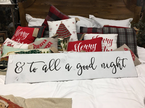 To All a Good Night Wood Sign - Farmhouse Style - Holiday Decor - Bedroom Decor
