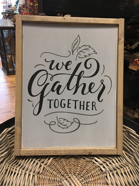 Gather Together Wood Sign - Home Decor - Farmhouse Decor - Dining Room - Kitchen - Family Room - Gallery Wall
