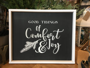 Comfort & Joy Wood sign - Holiday Decor - Christmas Decor - Farmhouse - Rustic - Cabin -  Modern - Wedding