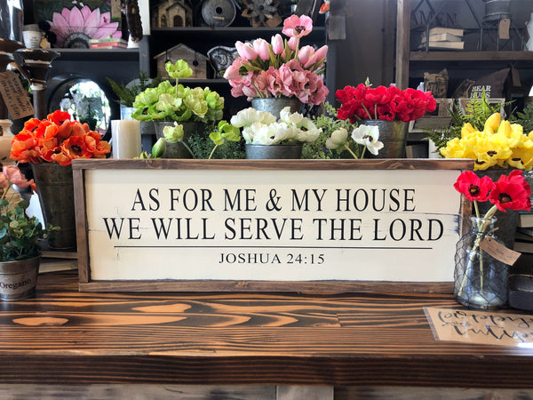 As For Me and my House Wood Sign