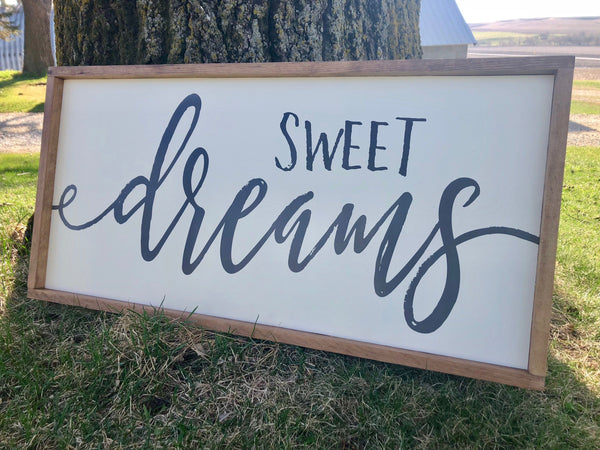Sweet Dreams Wood Sign