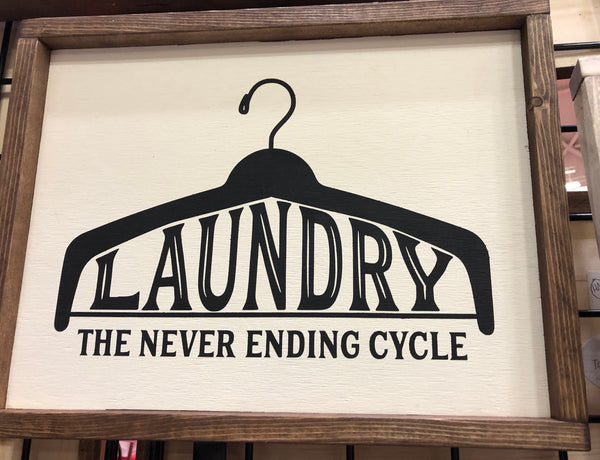 Laundry Wood Sign - Home Decor - Laundry Room
