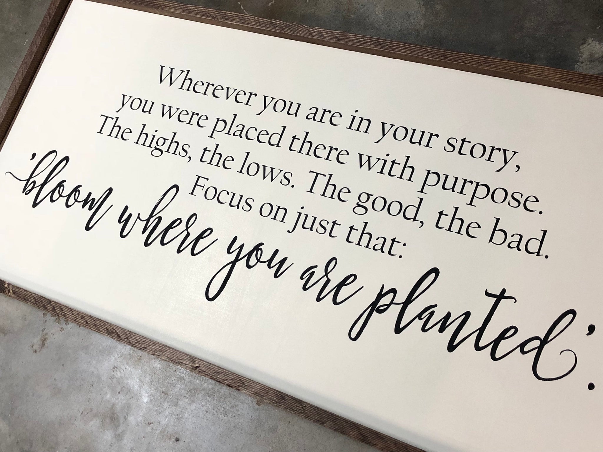 Bloom Where You are Planted Wood Sign
