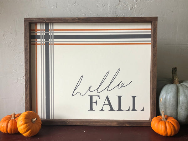 Hello Fall Plaid Sign Bundle