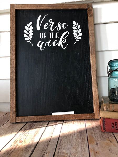Verse of the Week Chalkboard Wood Sign