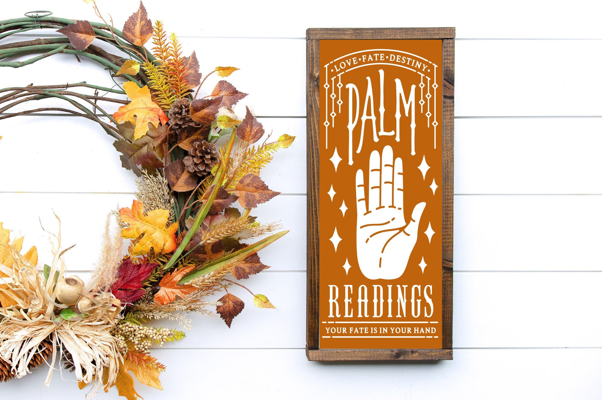 Halloween Décor - Palm Readings -  MORE COLOR & SIZES - Wood Sign - Fall Décor - Autumn