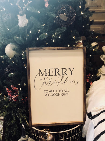 Merry Christmas to All Wood Sign