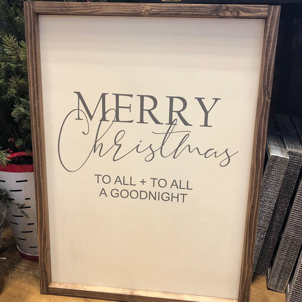 Merry Christmas to All Wood Sign