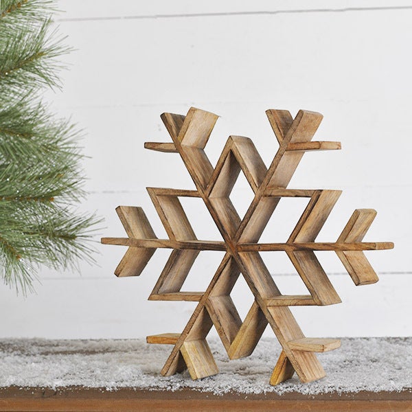 12" Wood Snowflake