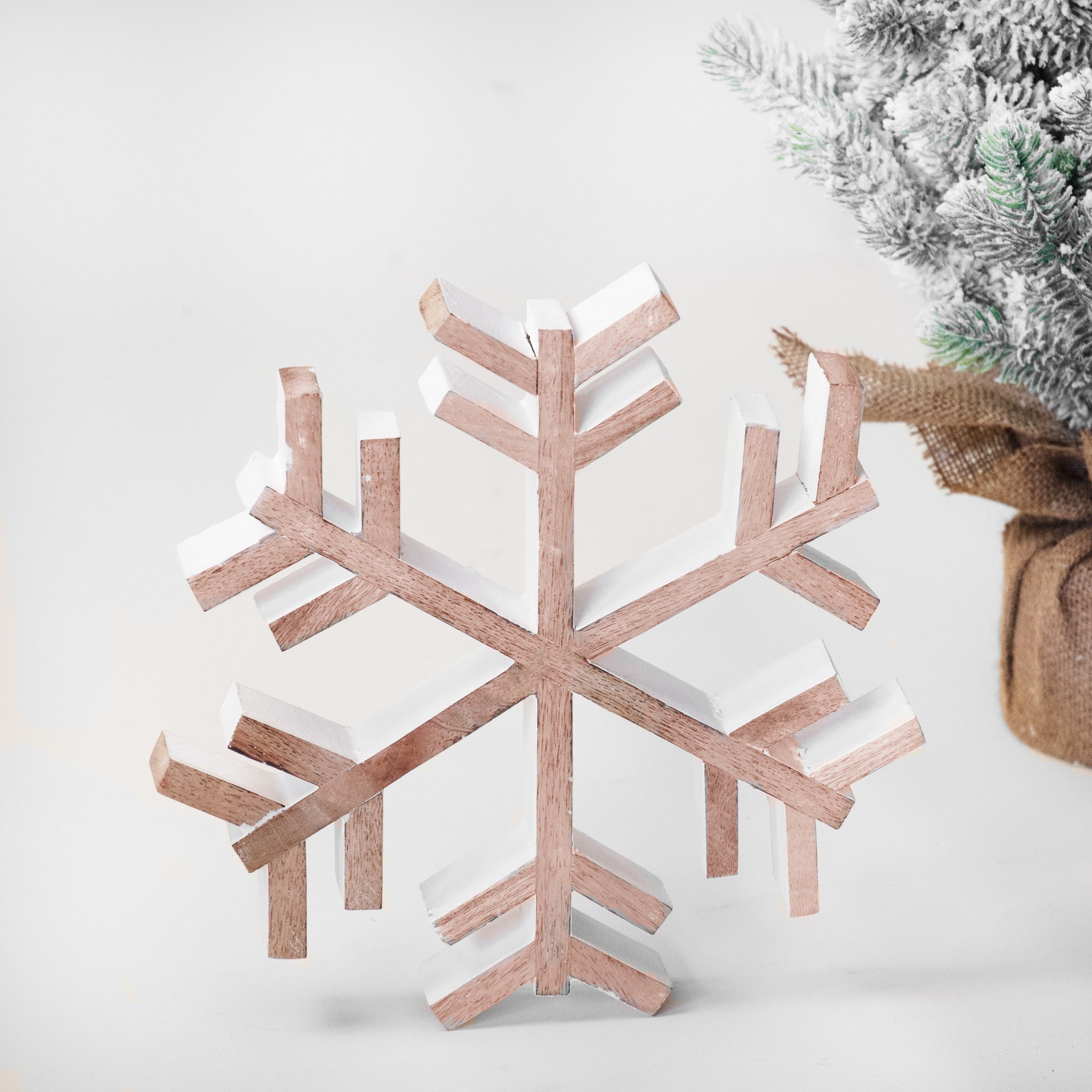 Wooden Snowflake Décor