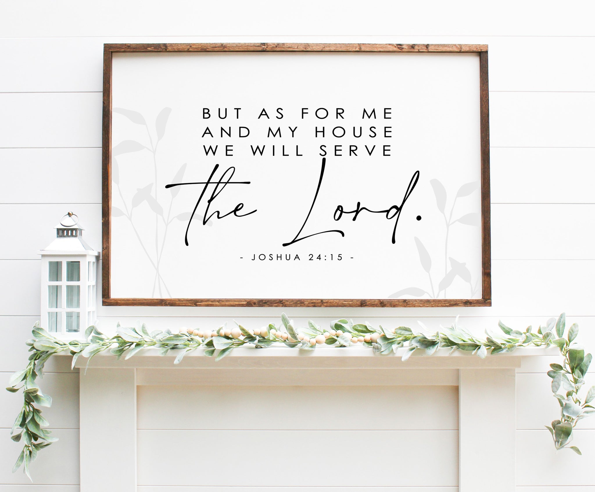 As For Me and My House We Will Serve the Lord Wood Sign